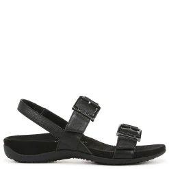 New Vionic Women's , Reese Sandal Black Leather