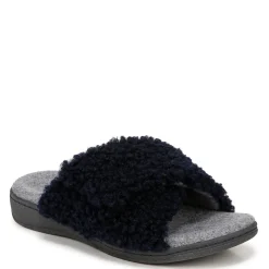 New Vionic Women's , Relax II Slide Slipper Navy Blazer Fabric