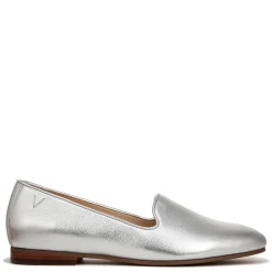 Clearance Vionic Women's , Willa II Flat Silver Metallic Leather