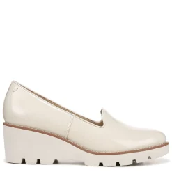 New Vionic Women's , Willa Wedge Slip-On White Patent Leather